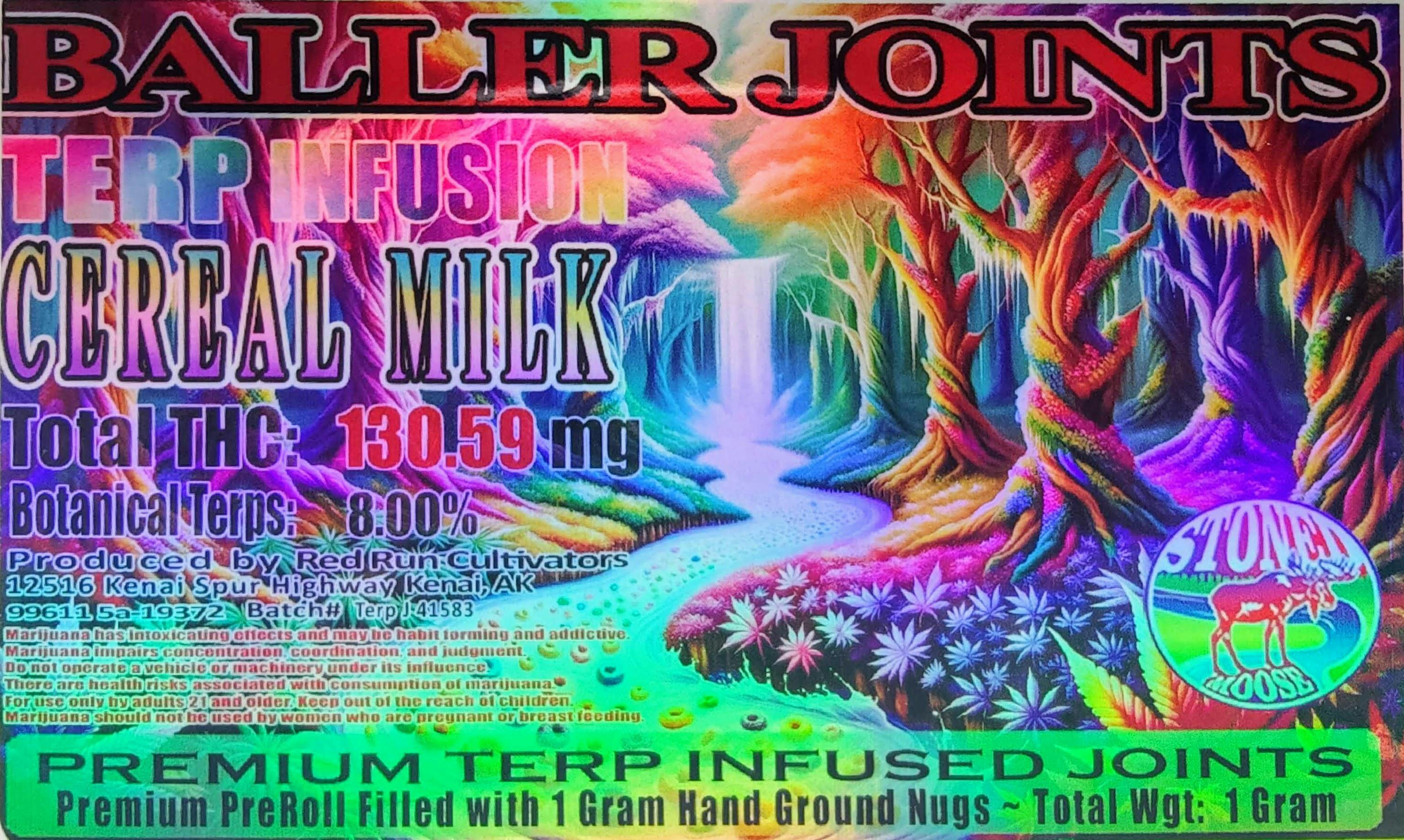 Red Run - Cereal Milk Terp Infusion Baller Joints 1g at The Knotty Puffin