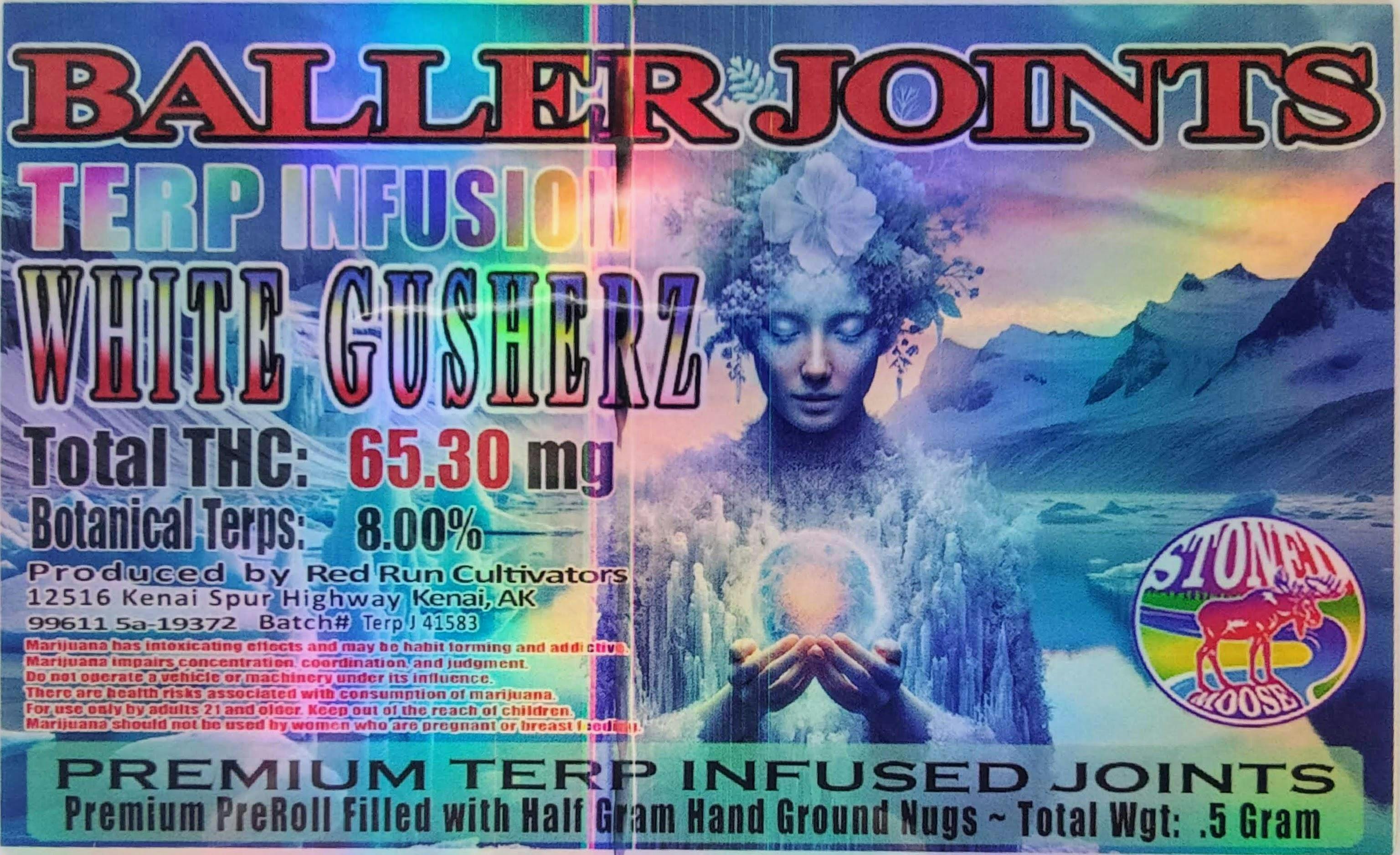 Red Run - White Gusherz Terp Infusion Baller Joints 0.5g