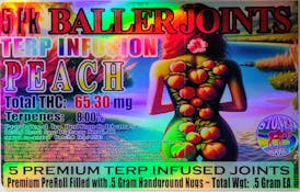 Red Run - Peach Terp Infusion Baller Joints 0.5g 5pk