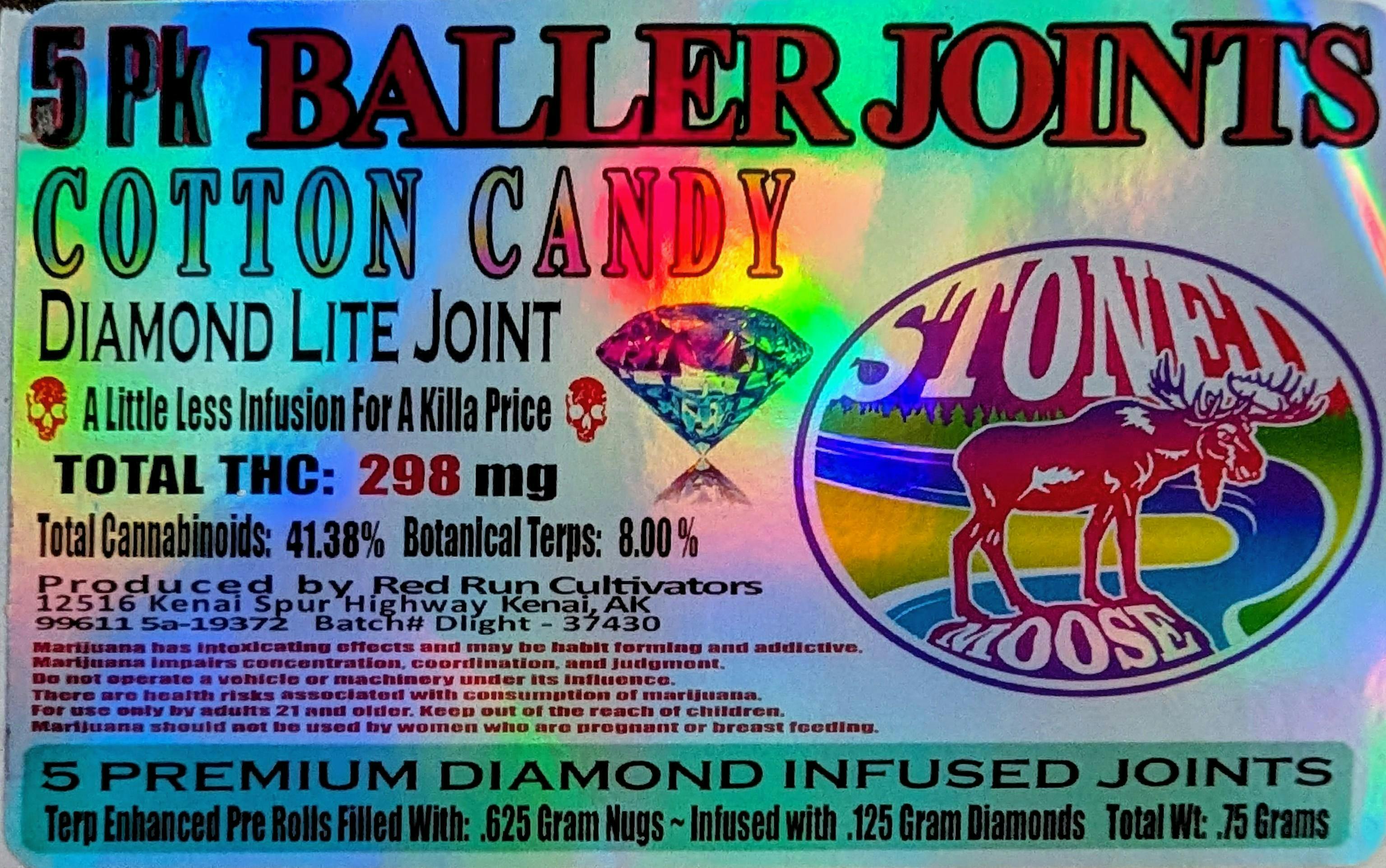 Red Run - Cotton Candy Diamond Infused Baller Joints 0.75g 5pk