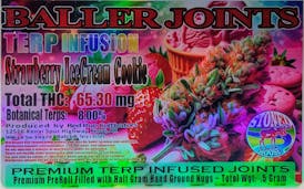 Red Run - Strawberry Ice Cream Cookie Terp Infusion Baller Joints 0.5g