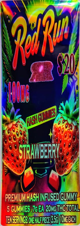 Red Run - Strawberry Gummies 100mg