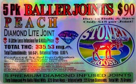 Red Run - Peach Diamond Infused Baller Joints 0.75g 5pk