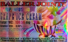 Red Run - Grape Ice Cream Terp Infusion Baller Joints 1g