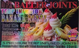 Red Run - Banana Runtz Terp Infusion Baller Joints 0.5g 5pk