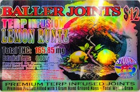 Red Run - Lemon Runtz Terp Infusion Baller Joints 1g