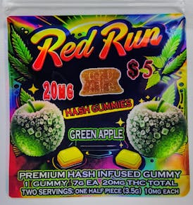 Red Run - Green Apple Gummies 20mg