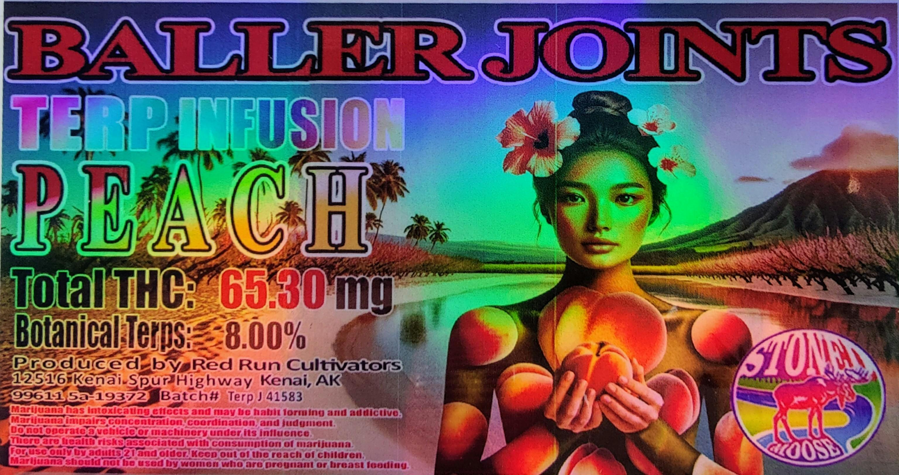 Red Run - Peach Terp Infusion Baller Joints 0.5g at Alaska Cannabis Exchange