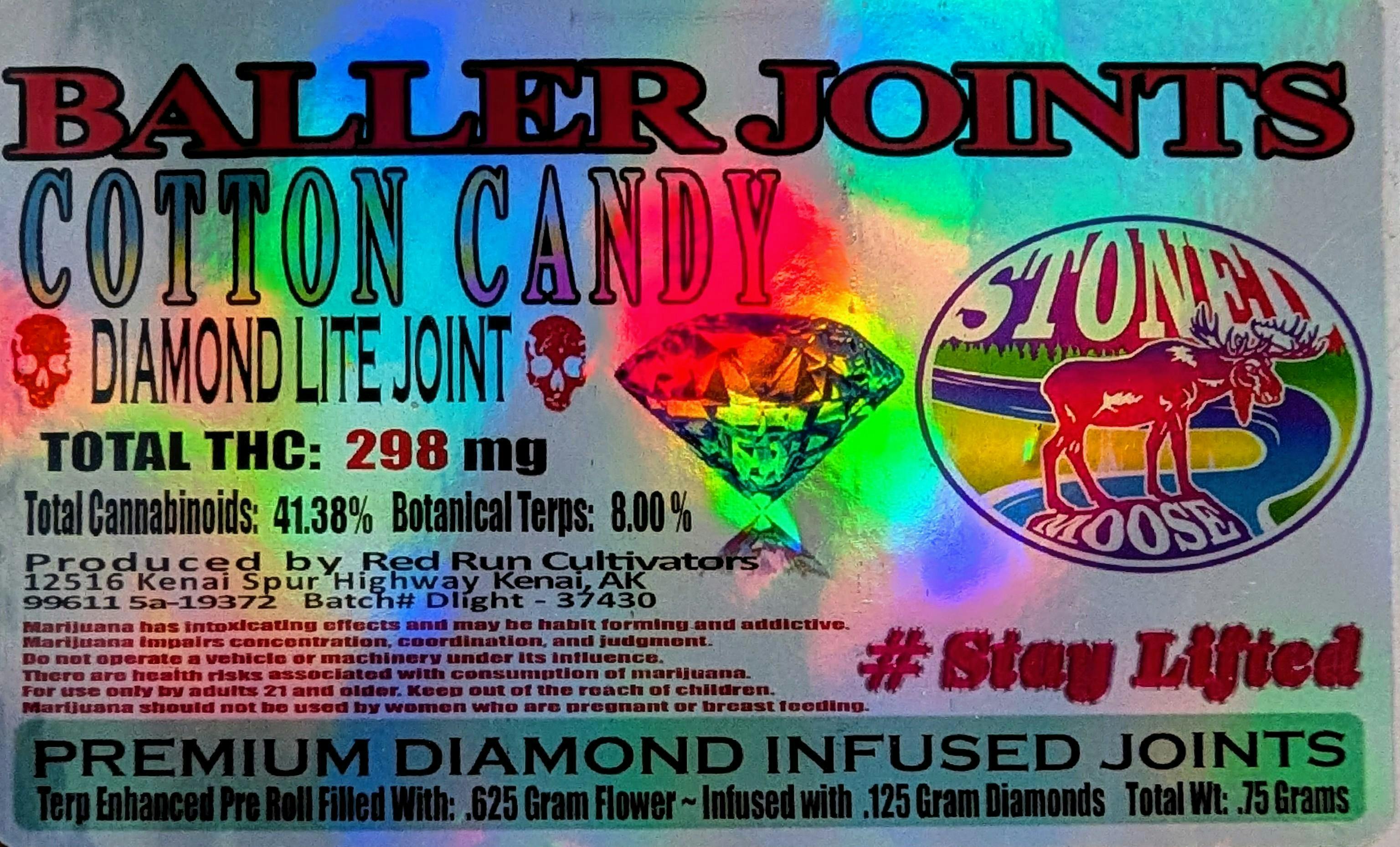 Red Run - Cotton Candy Diamond Infused Baller Joints 0.75g 5pk