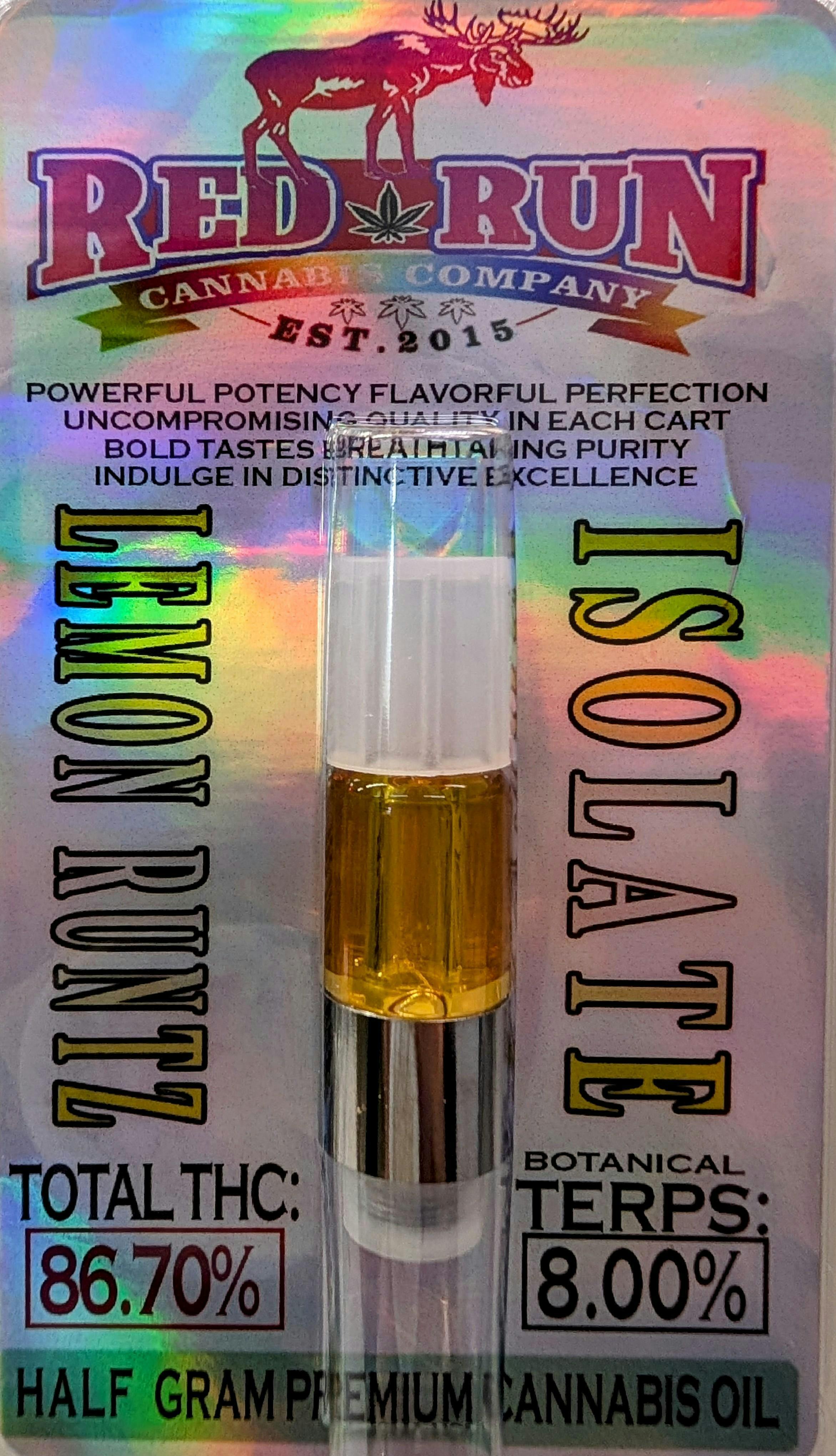 Red Run - Lemon Runtz Isolate 0.5g - Red Run Cannabis Cultivators