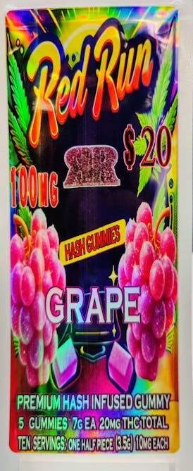 Red Run - Grape Gummies 100mg