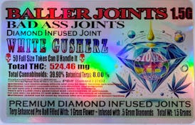 Red Run - White Gusherz Diamond Infused Baller Joints 1.5g