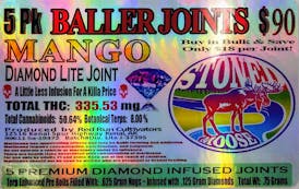 Red Run - Mango Diamond Infused Baller Joints 0.75g 5pk