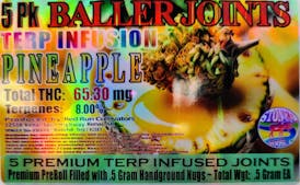 Red Run - Pineapple Terp Infusion Baller Joints 0.5g 5pk