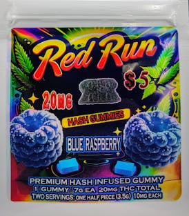 Red Run - Blue Raspberry Gummies 20mg