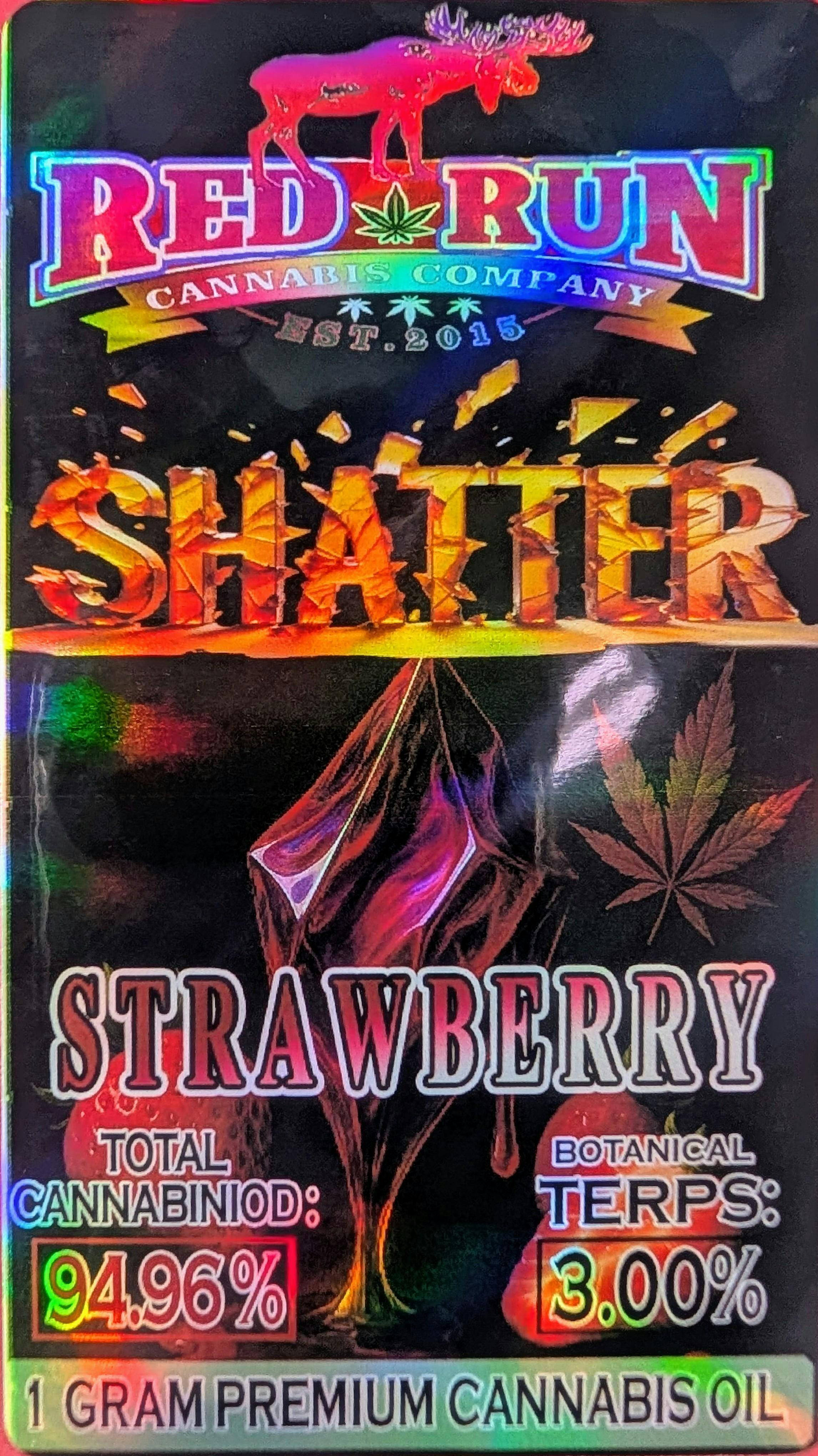 Red Run - Strawberry Shatter 1g at The Knotty Puffin
