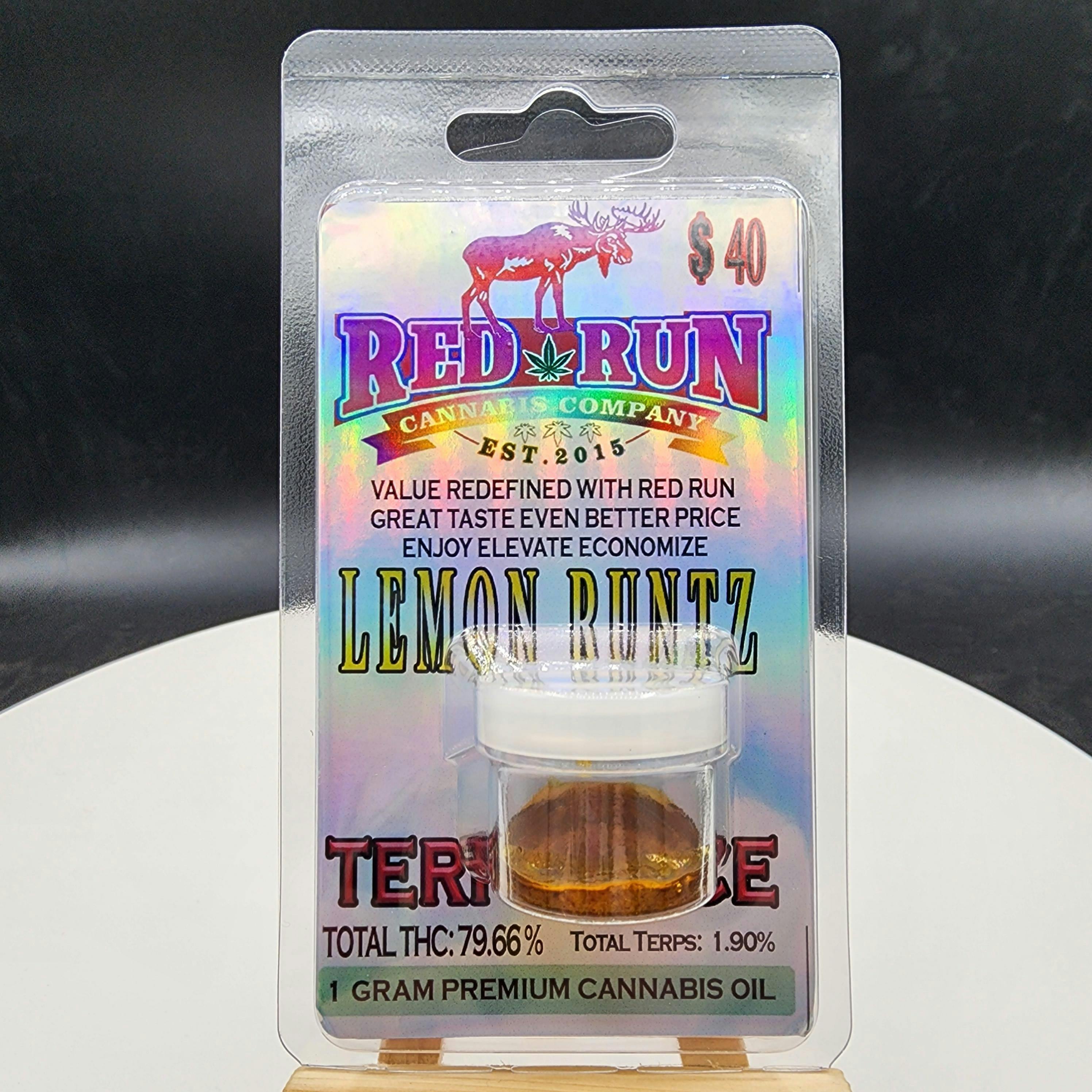 Red Run - Terp Sauce Lemon Runtz 1g - Red Run Cannabis Cultivators
