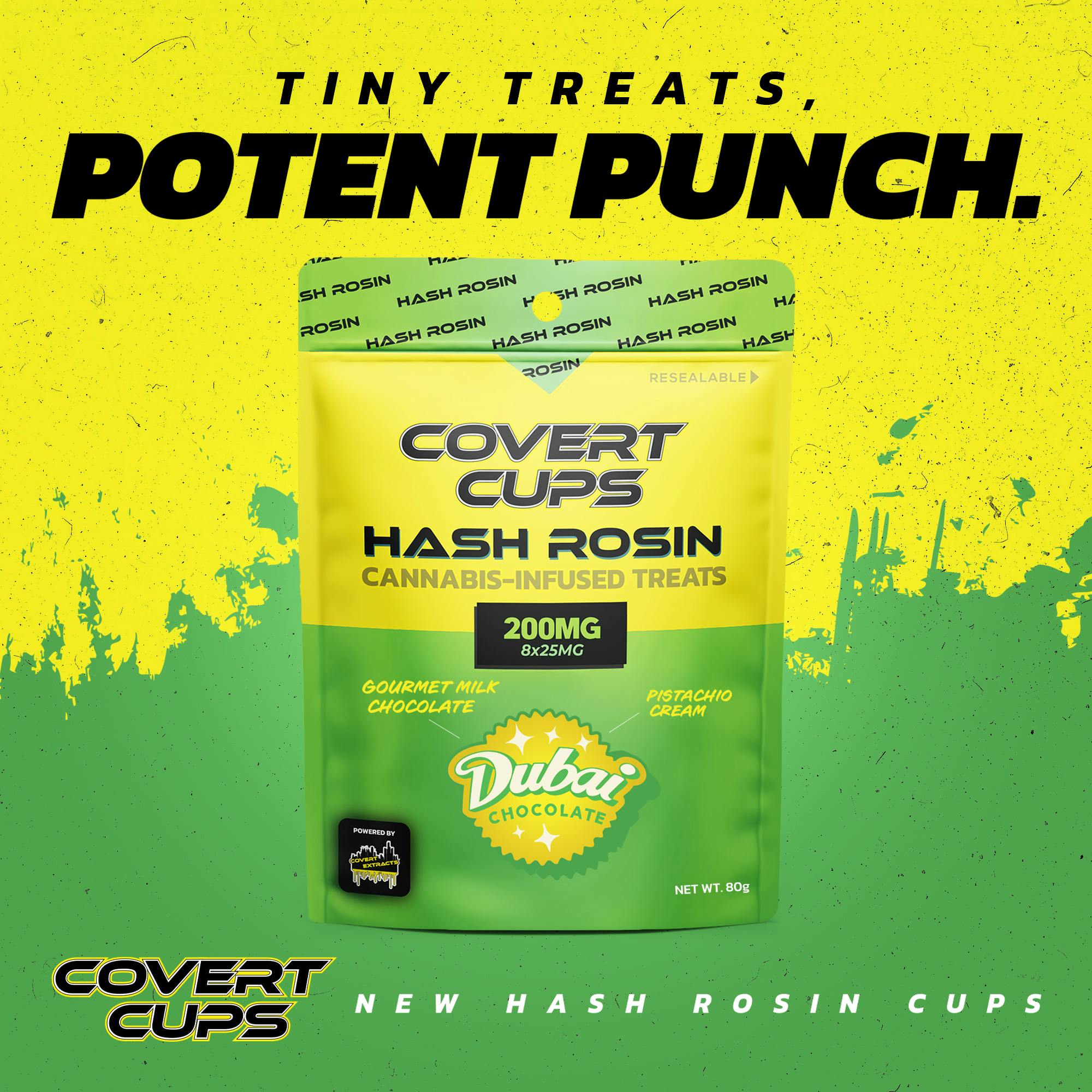 Dubai Chocolate - 200MG Hash Rosin Chocolate Cups - Covert Cups - REC