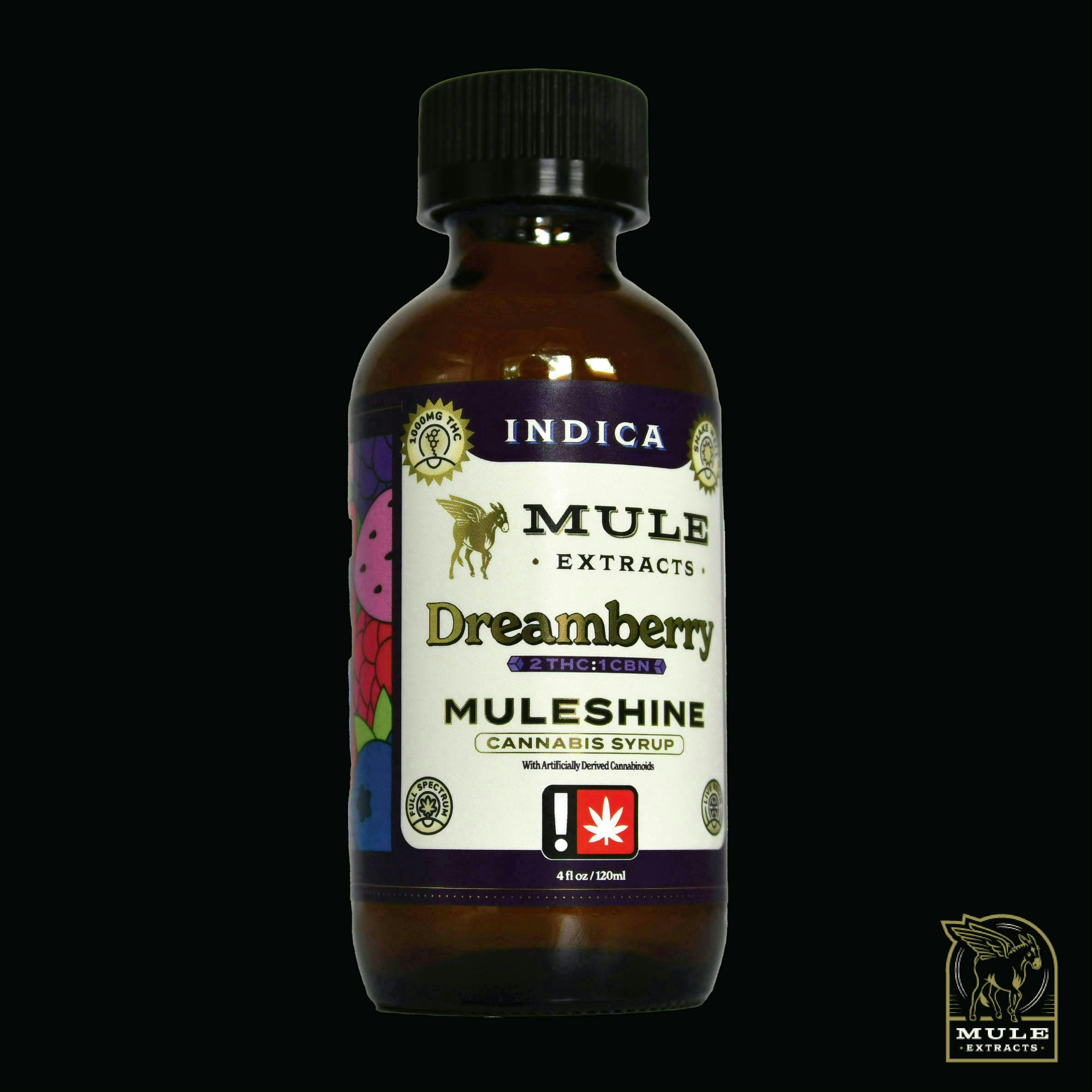 Dreamberry Muleshine | Infused Syrup | 1000mg THC:500mg CBN | 120ml at La Mota - Medford Pacific Hwy