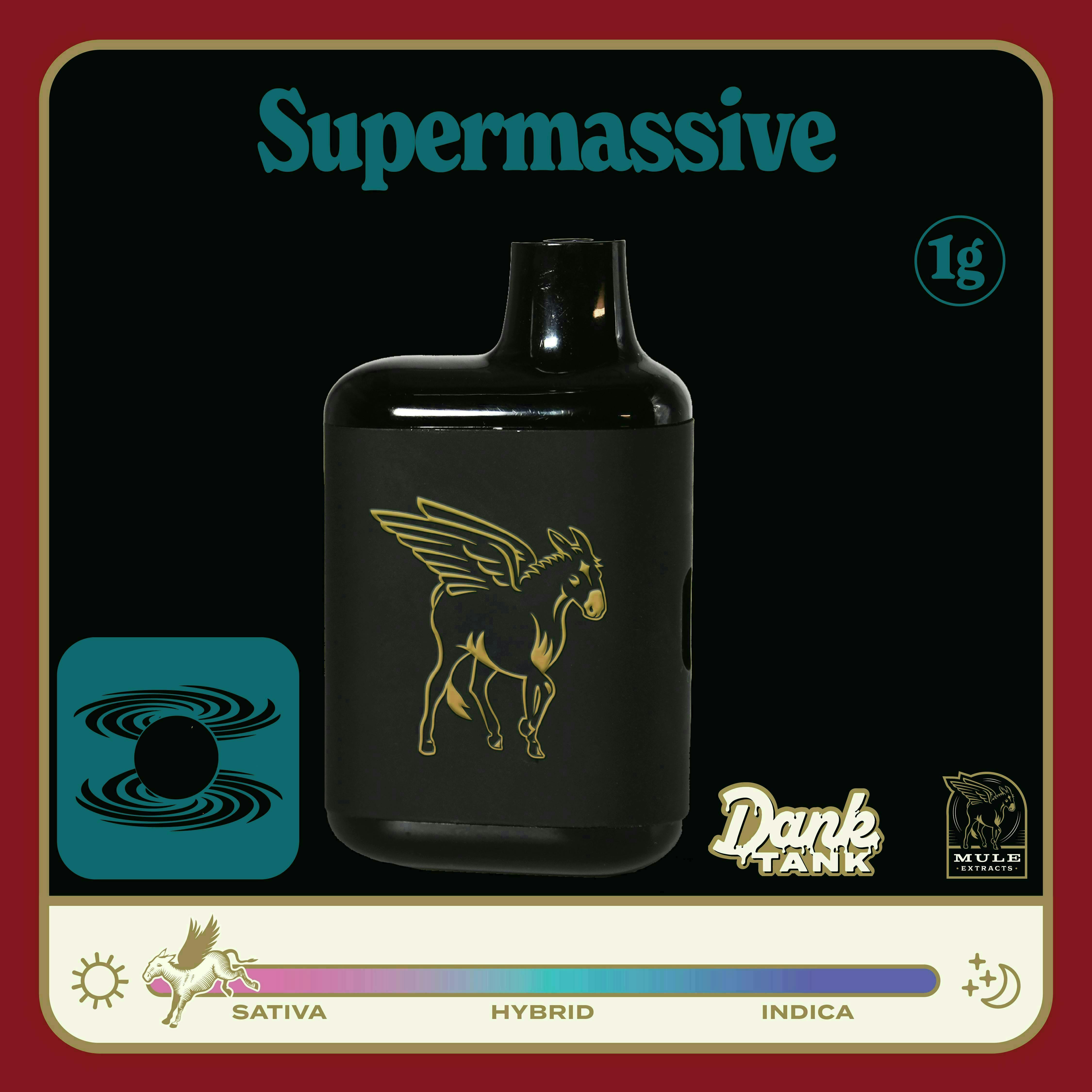 Supermassive | Dank Tank LR Disposable | 1g by Mule Extracts