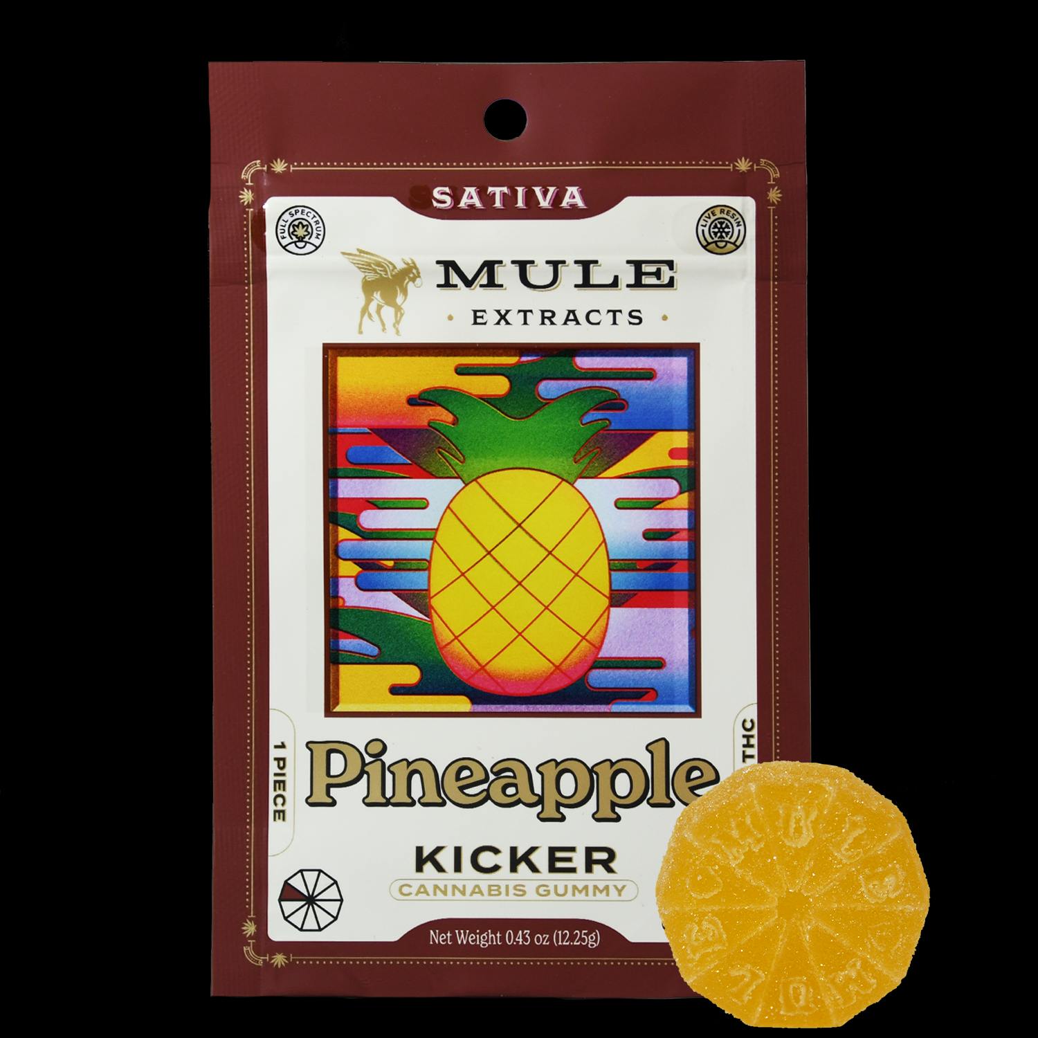 Mule - Pineapple Gummy 100mg 1pk at La Mota - Drain