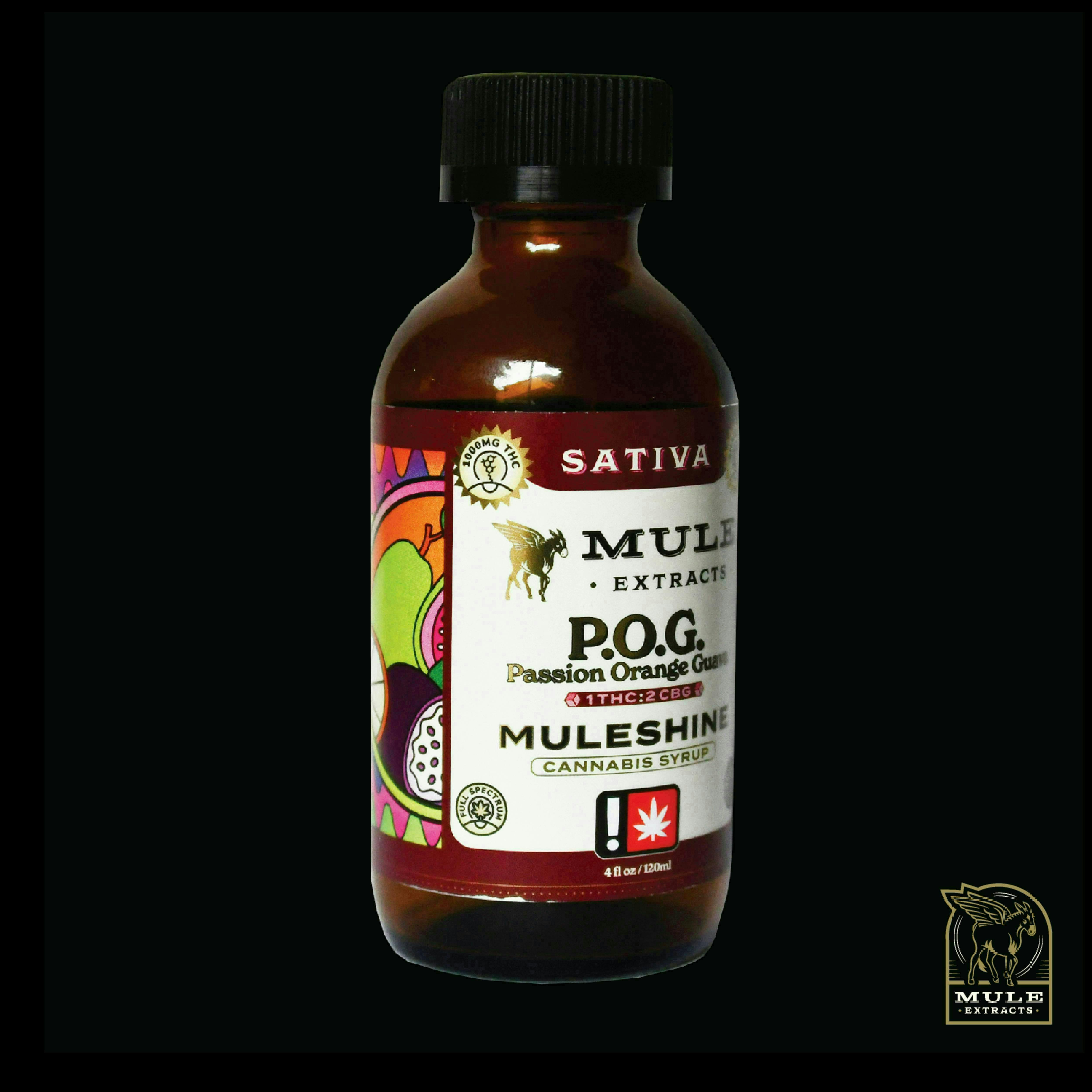 POG Muleshine | Infused Syrup | 1000mg THC:2000mg CBG | 120ml at La Mota - Medford Pacific Hwy