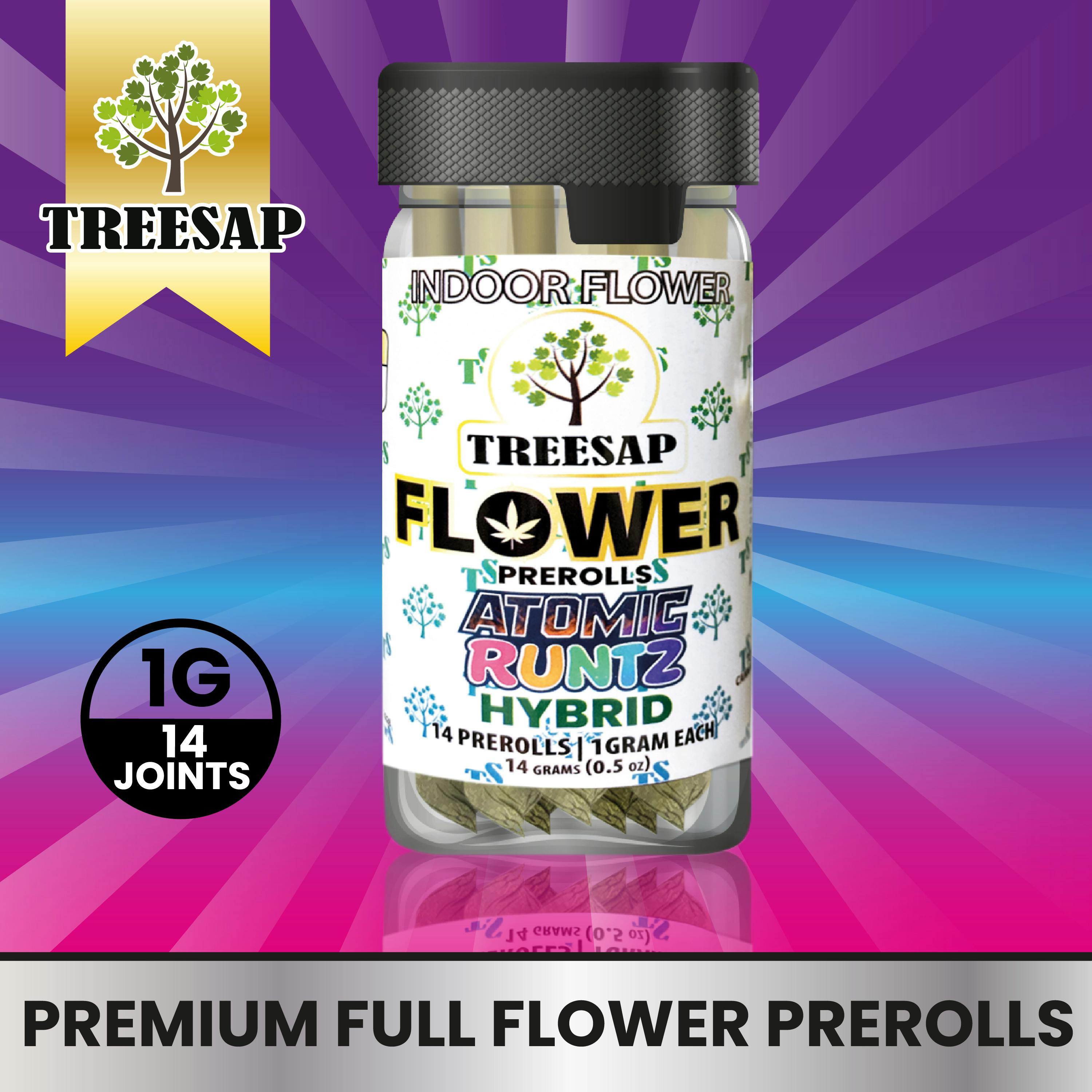 Treesap 14pk non-infused pre-rolls - Atomic Runtz - Hybrid - 14g ...