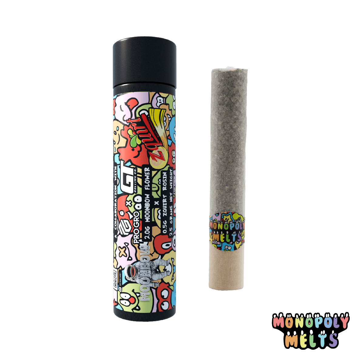 Hash Hole-Moonbow Flower 2.0g x Zquirt Cold Cure Live Rosin 0.5g