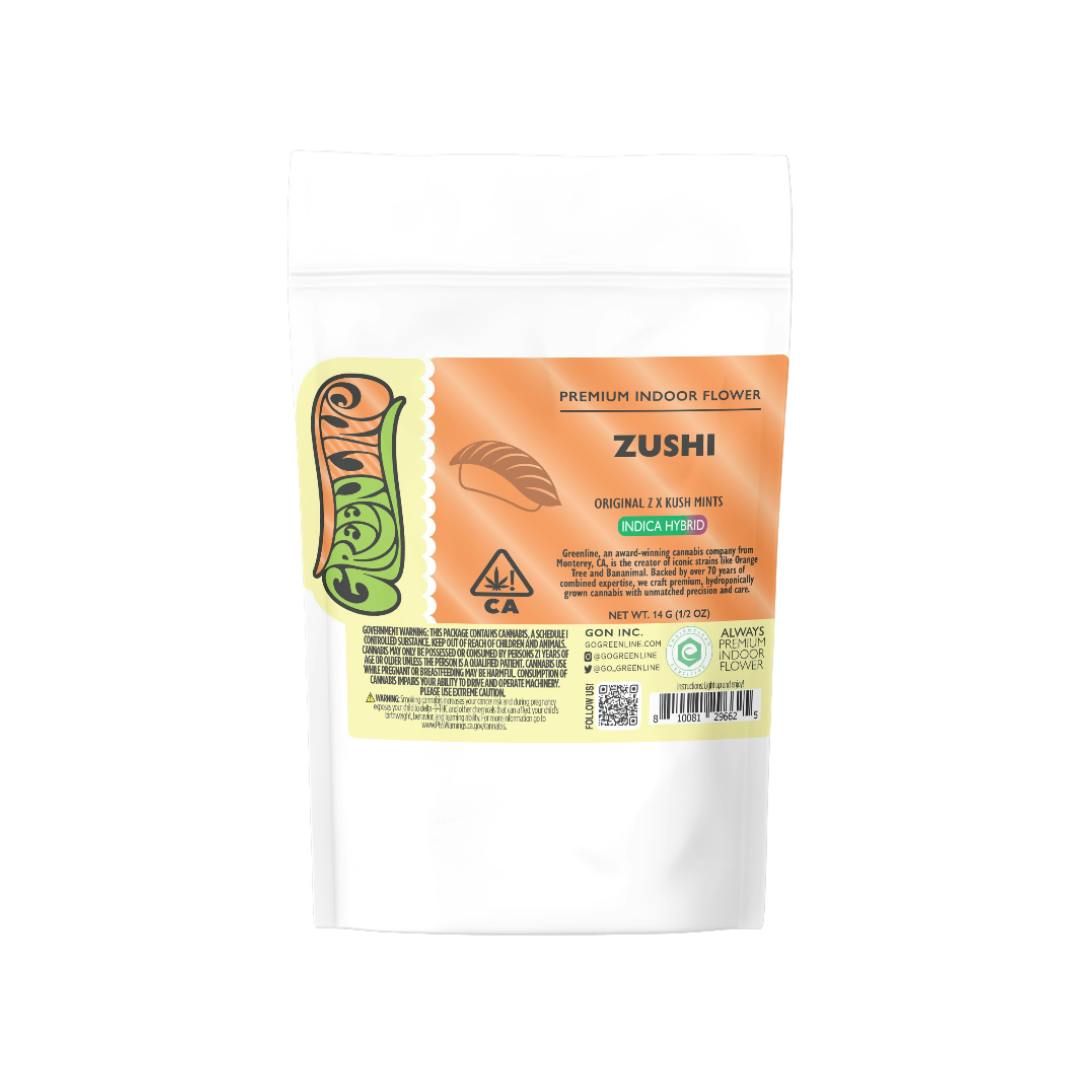 Zushi - 1/2 oz - Indoor - Indica Hybrid - 14g - Greenline