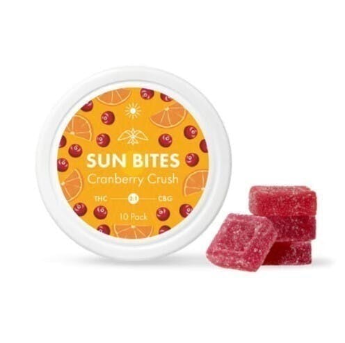 Cranberry Crush + CBG Sun Bites 10pk - 2:1 THC:CBG- 49.5MG - Edibles by Firelands Scientific
