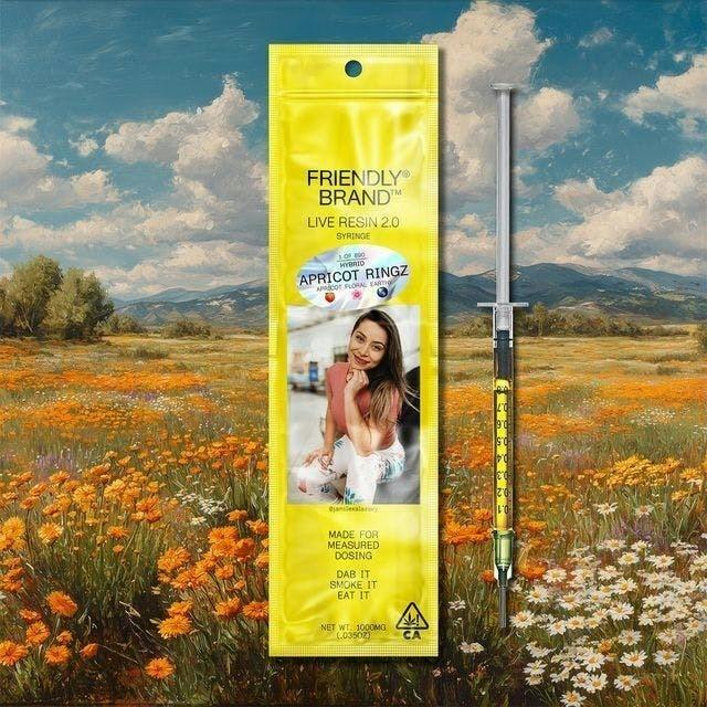 Friendly Brand | Live Resin Applicator | Apricot Ringz | Extract Oils | 1g