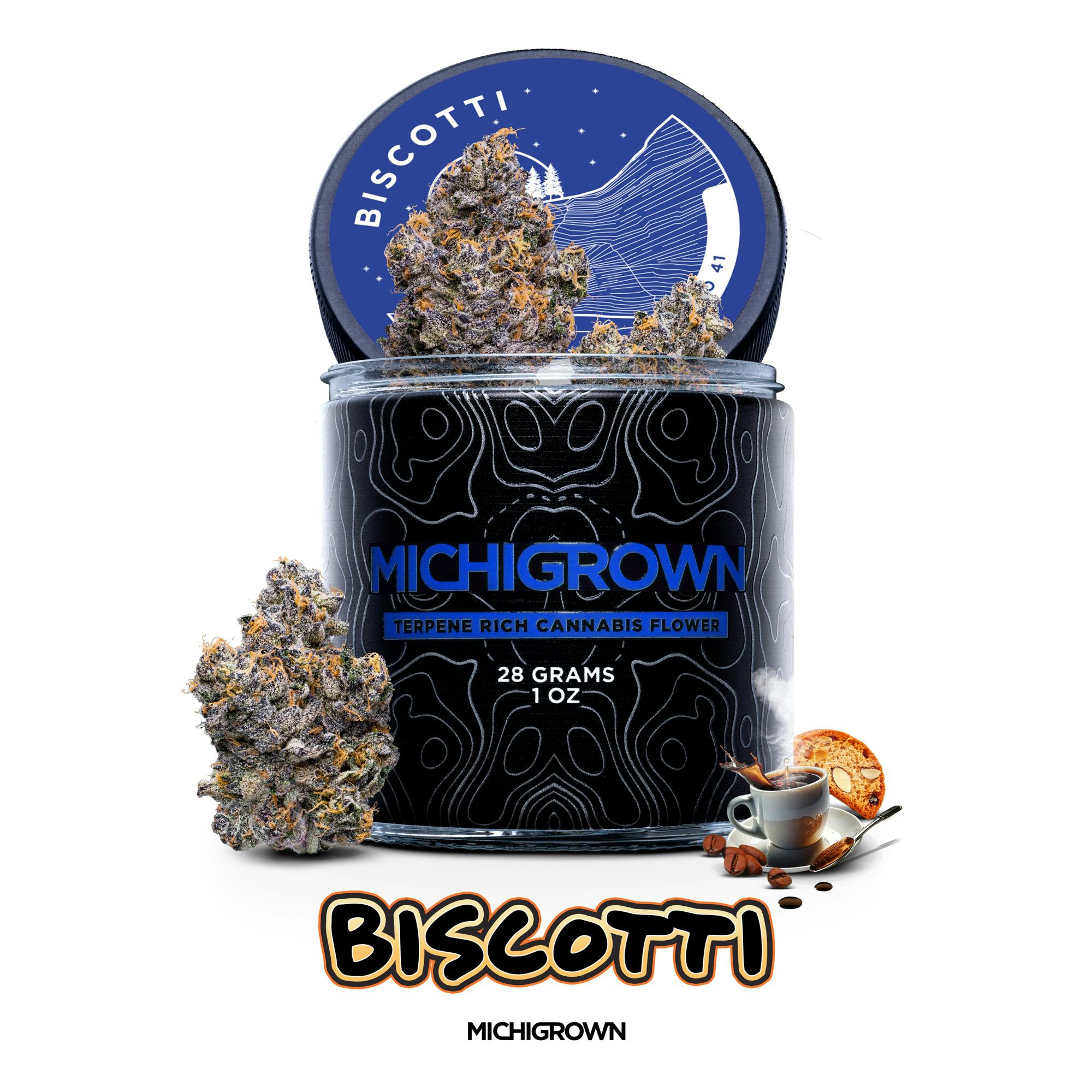 BISCOTTI - 28 GRAMS - PREMIUM FLOWER - JARS by MICHIGROWN