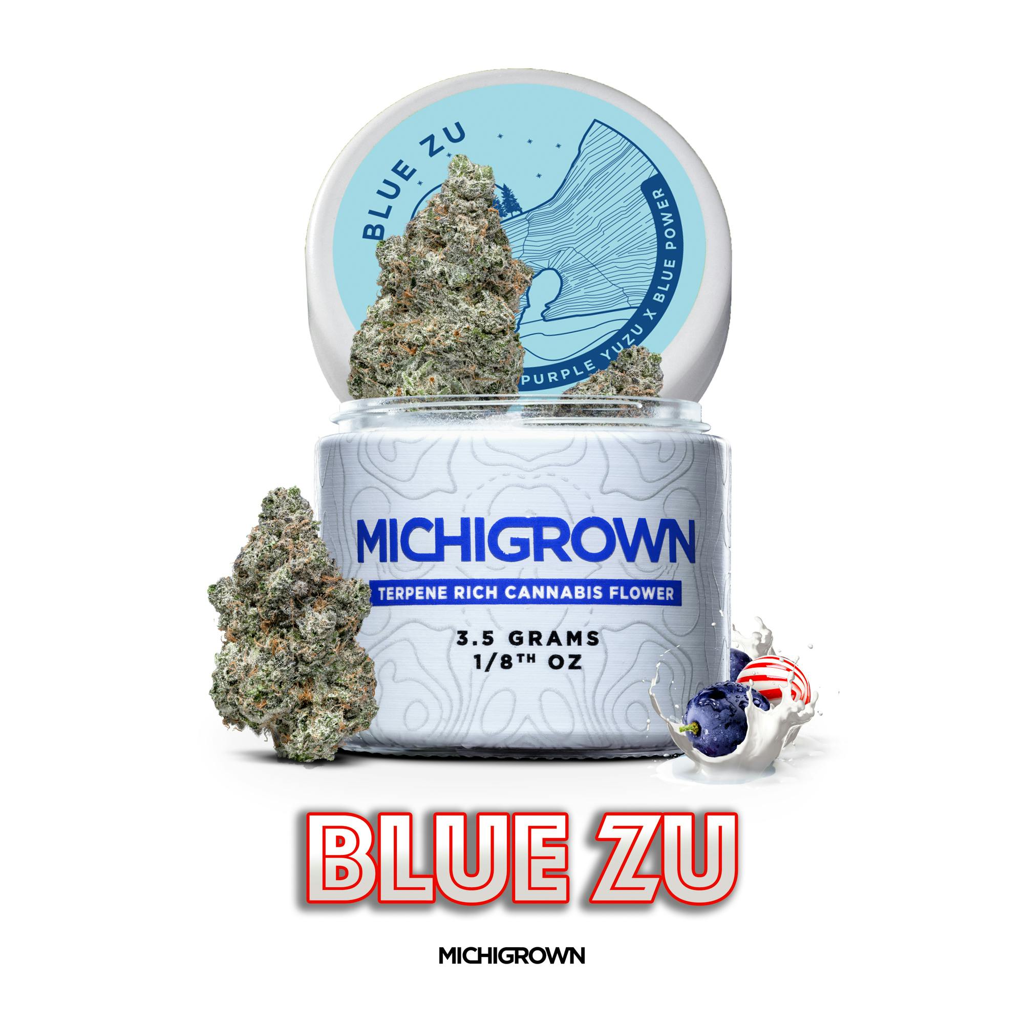 BLUE ZU - 3.5 GRAMS - PREMIUM FLOWER - JARS by MICHIGROWN