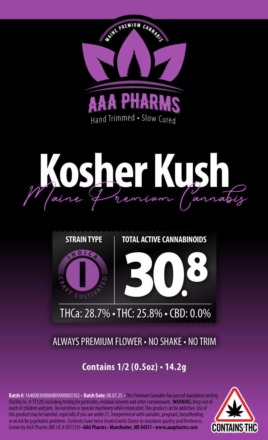 Kosher Kush Half Ounce