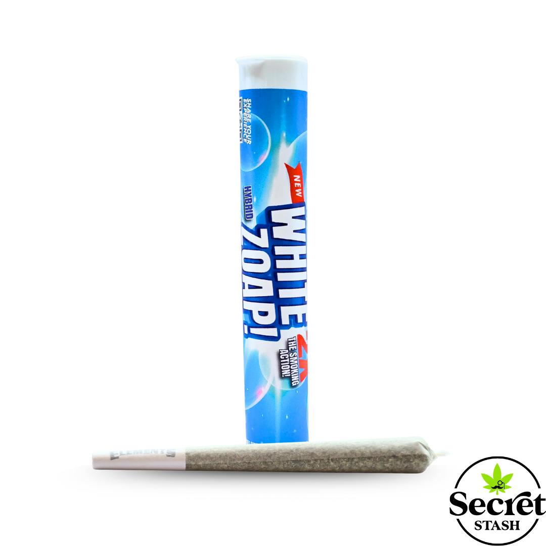 Secret Stash | Full Bud Pre Roll | White Zoap | 1.2g by Secret Stash