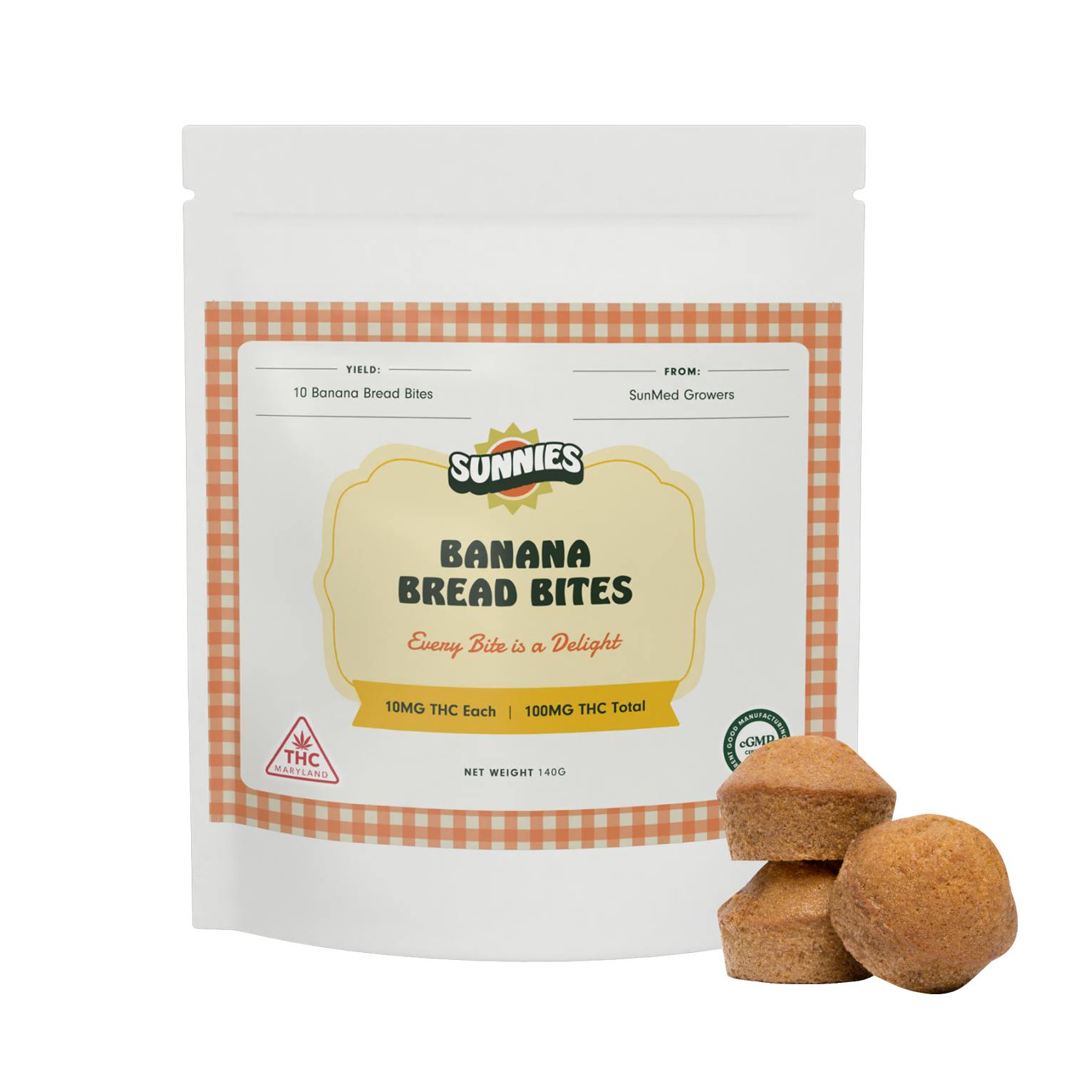 Banana Bread Bites 100mg at Stoked Dispensary