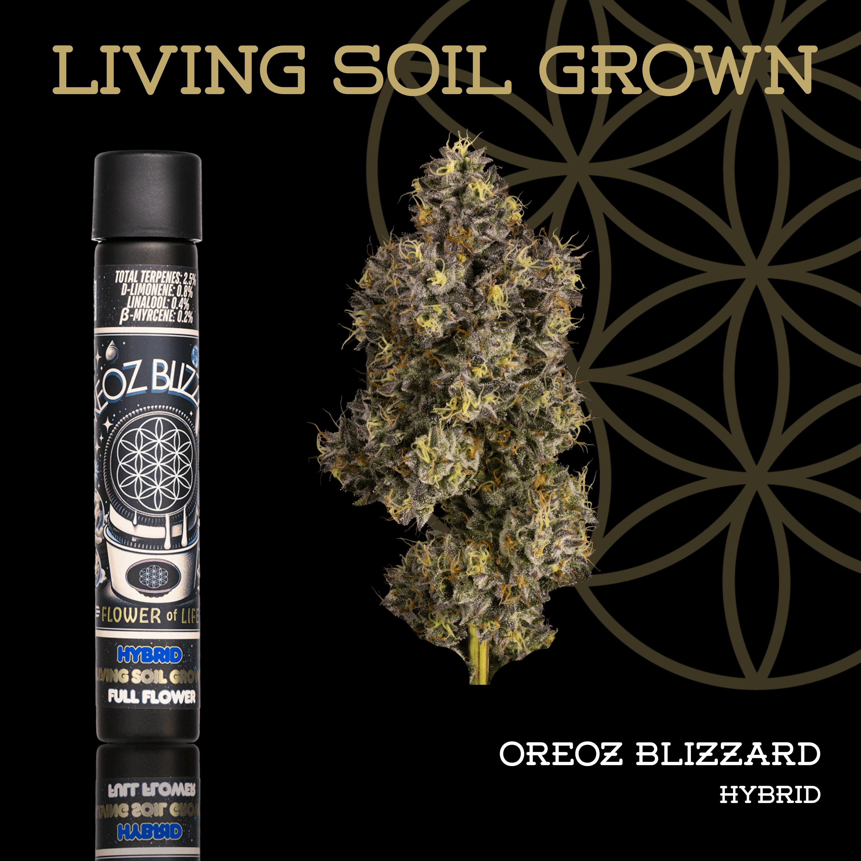 Oreoz Blizzard | Pre-Roll | 1g | Living Soil - Flower of Life
