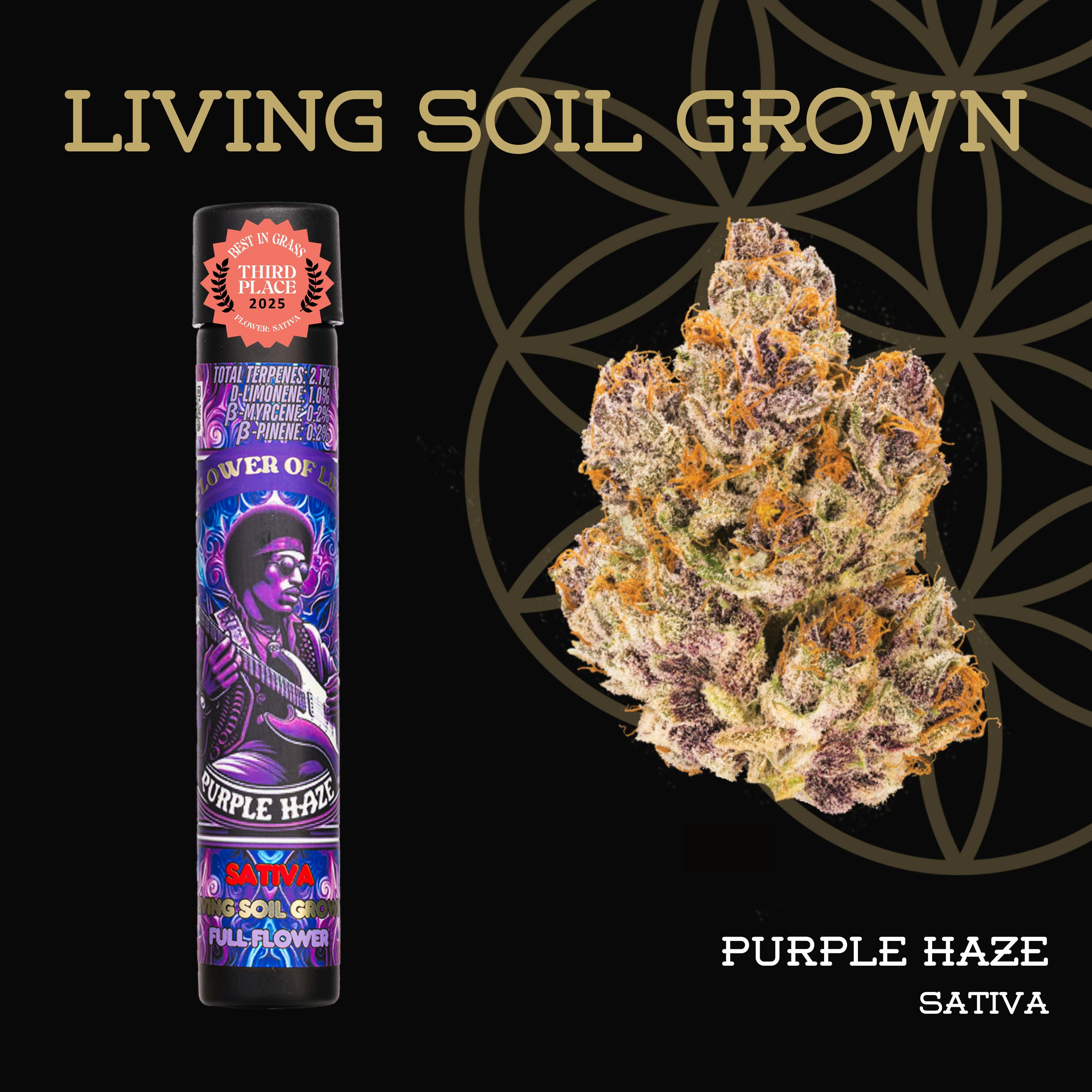 Purple Haze | Living Soil Pre-Roll | 1g by Flower of Life