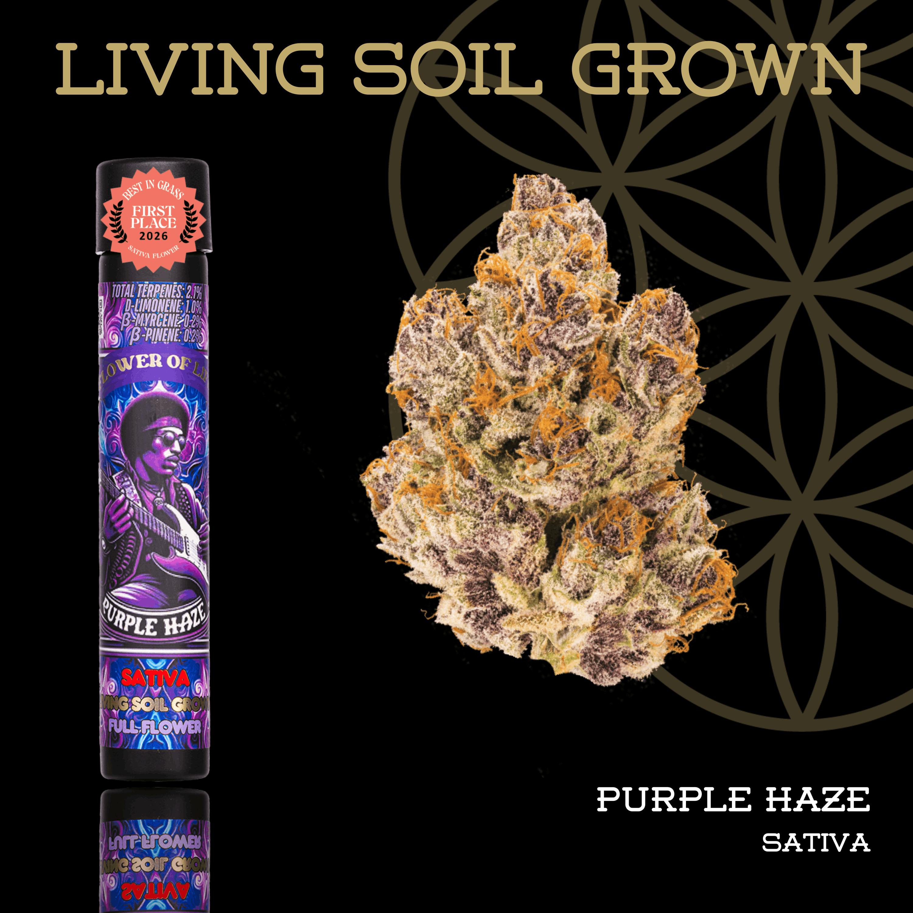 Purple Haze | Pre-Roll | 1g | Living Soil at The Corner Farmacy - NOW OPEN!