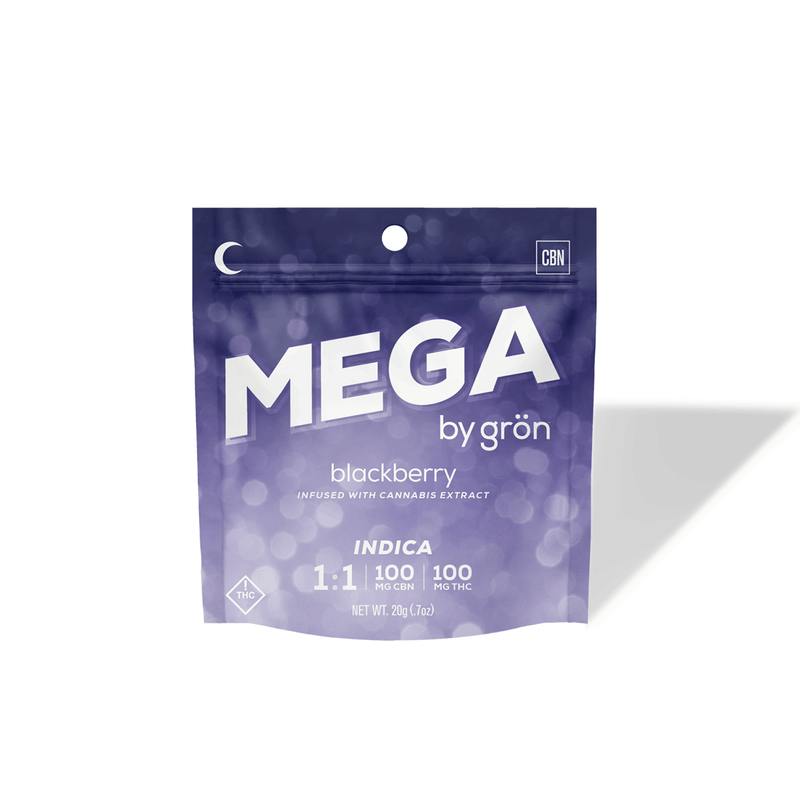 Grön 1:1 Blackberry Mega Pearl - Sleepy Indica - CBN/THC - OH by Grön Edibles