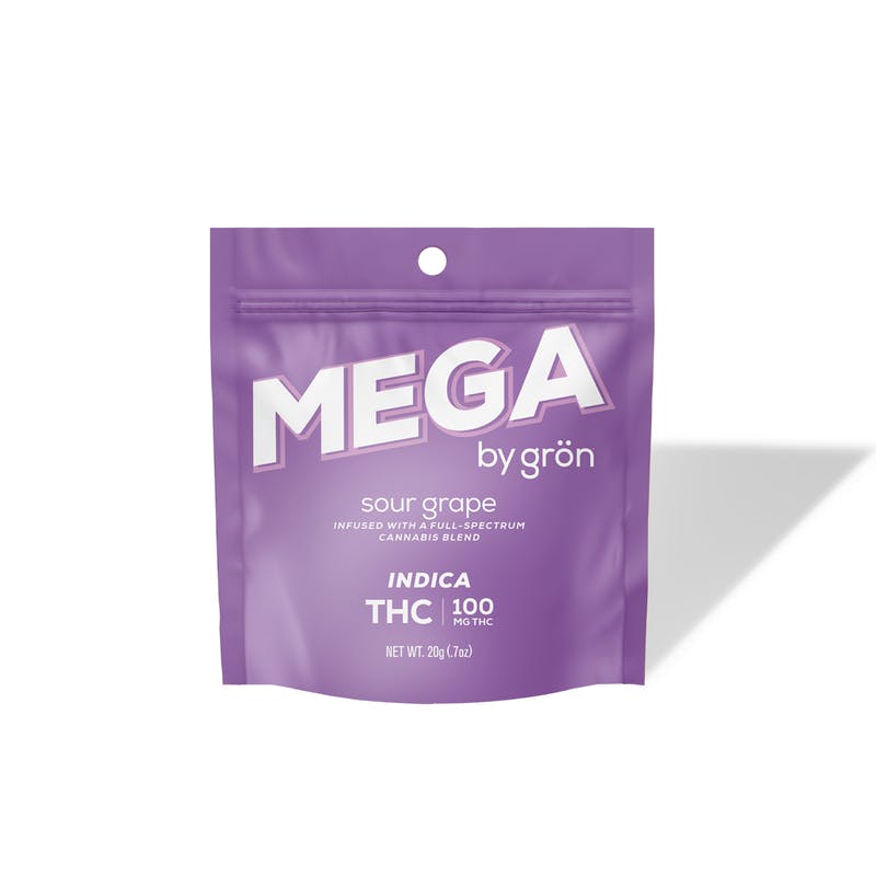 Grön Edibles: Sour Grape Mega - Nj