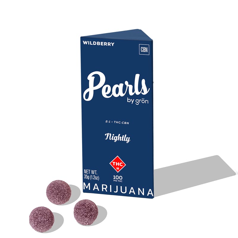 Wildberry Pearls 2:1 CBN/THC · Sleepy Indica · 100mg · 10ct