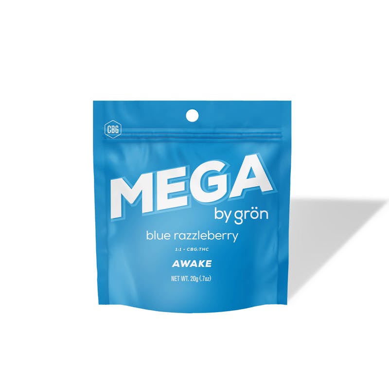 1:1 Blue Razzleberry Mega (Awake) - CBG/THC - Daytime Sativa - MO at SWADE Dispensary Warrensburg