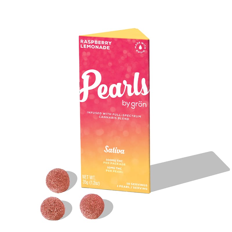 Grön Edibles: Raspberry Lemonade Pearls - - Ny