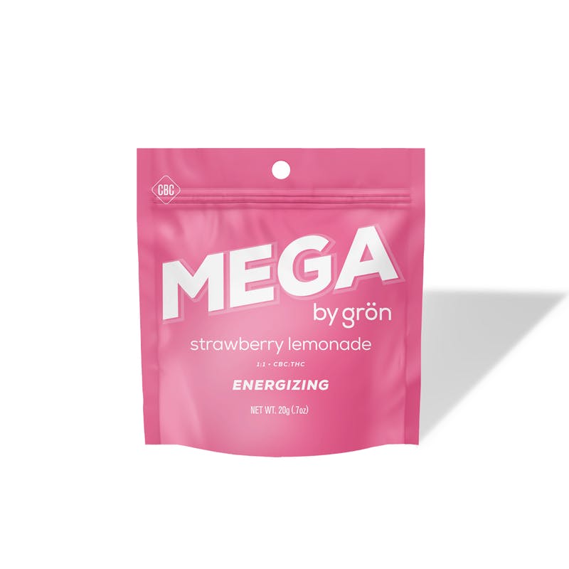 1:1 Strawberry Lemonade Mega (Energizing) - CBC/THC - Sativa - MO by Grön Edibles