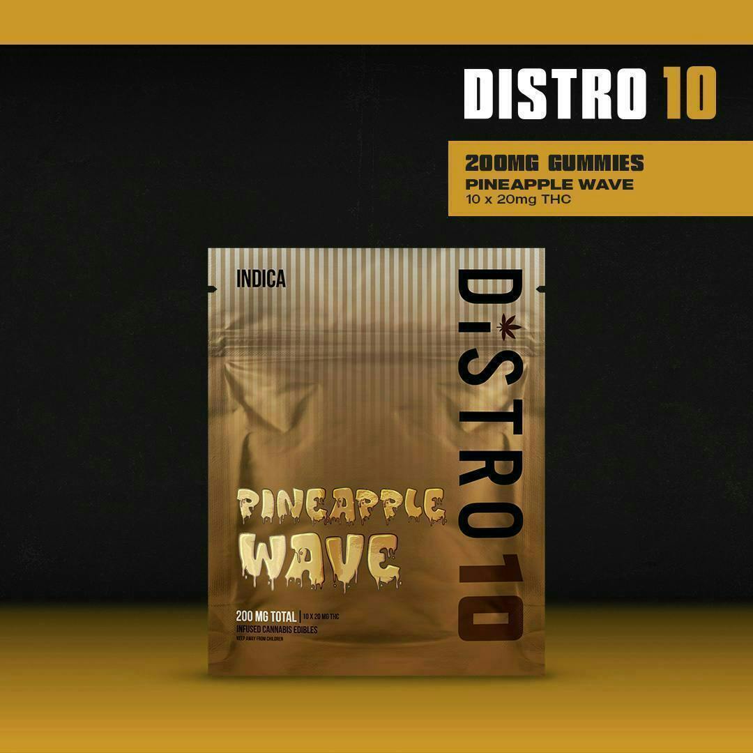 Pineapple Wave Gummies | 200mg | 10ct | 20mg/ea