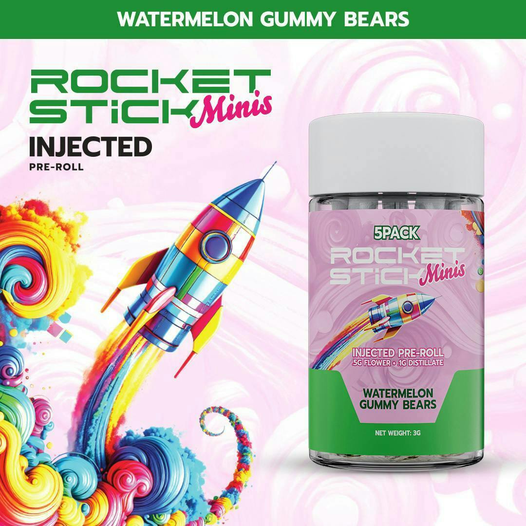 Watermelon Gummy Bears | Infused Mini | 0.6g each | 5pk