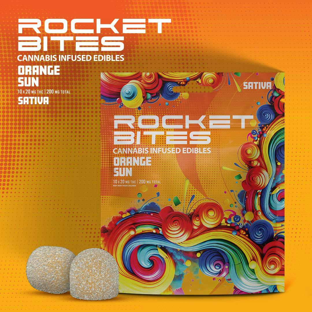 Orange Sun Gummies | 200mg | 10ct | 20mg/ea by Rocket