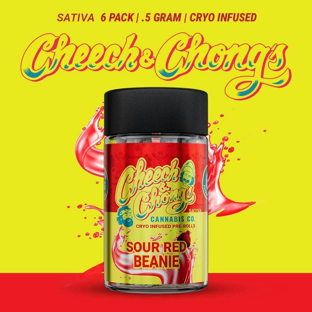 Sour Red Beanie | Cryo Infused Minis | 0.5g each | 6pk by Cheech and Chong - Michigan