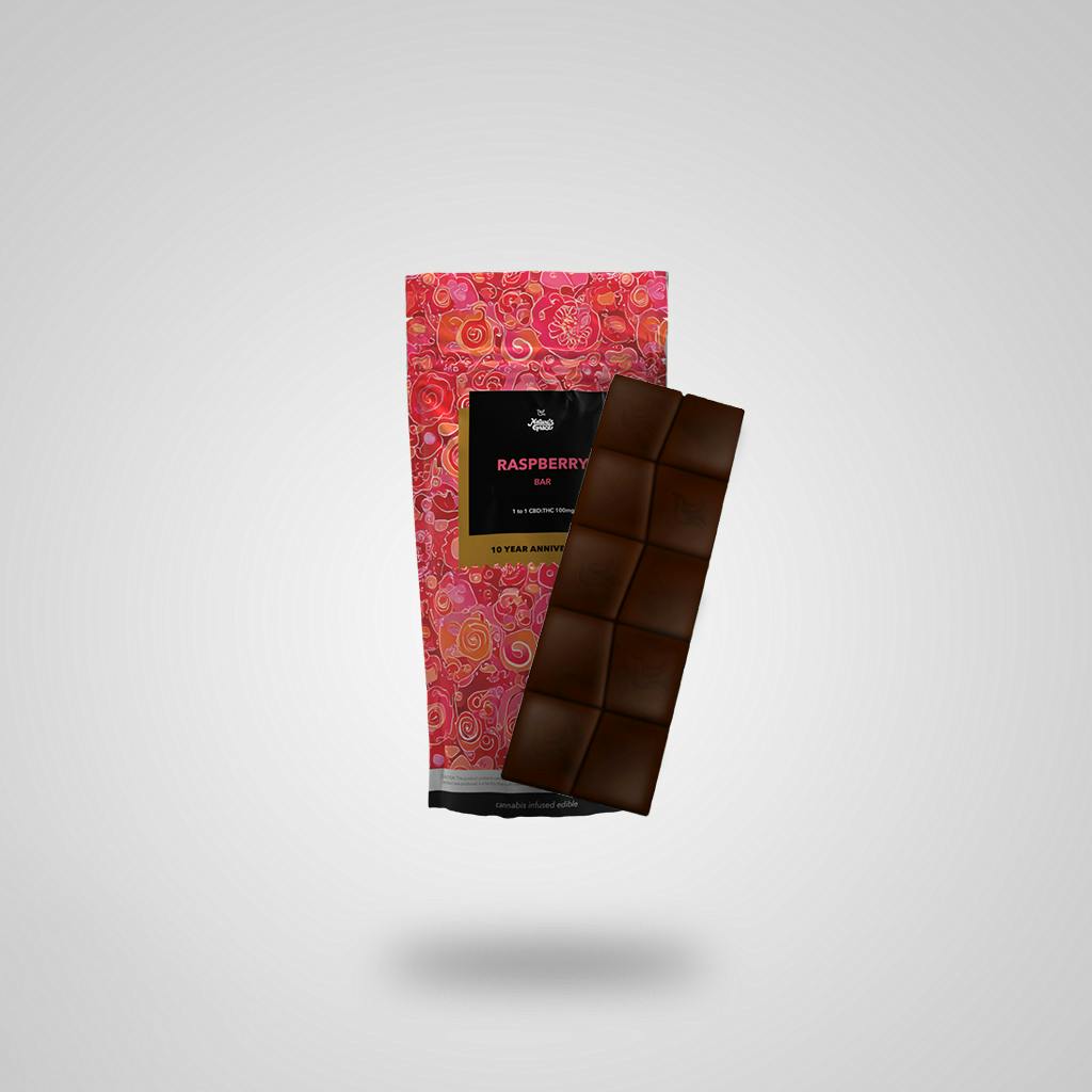 NGW 100mg 1:1 Raspberry Dark Chocolate Bar
